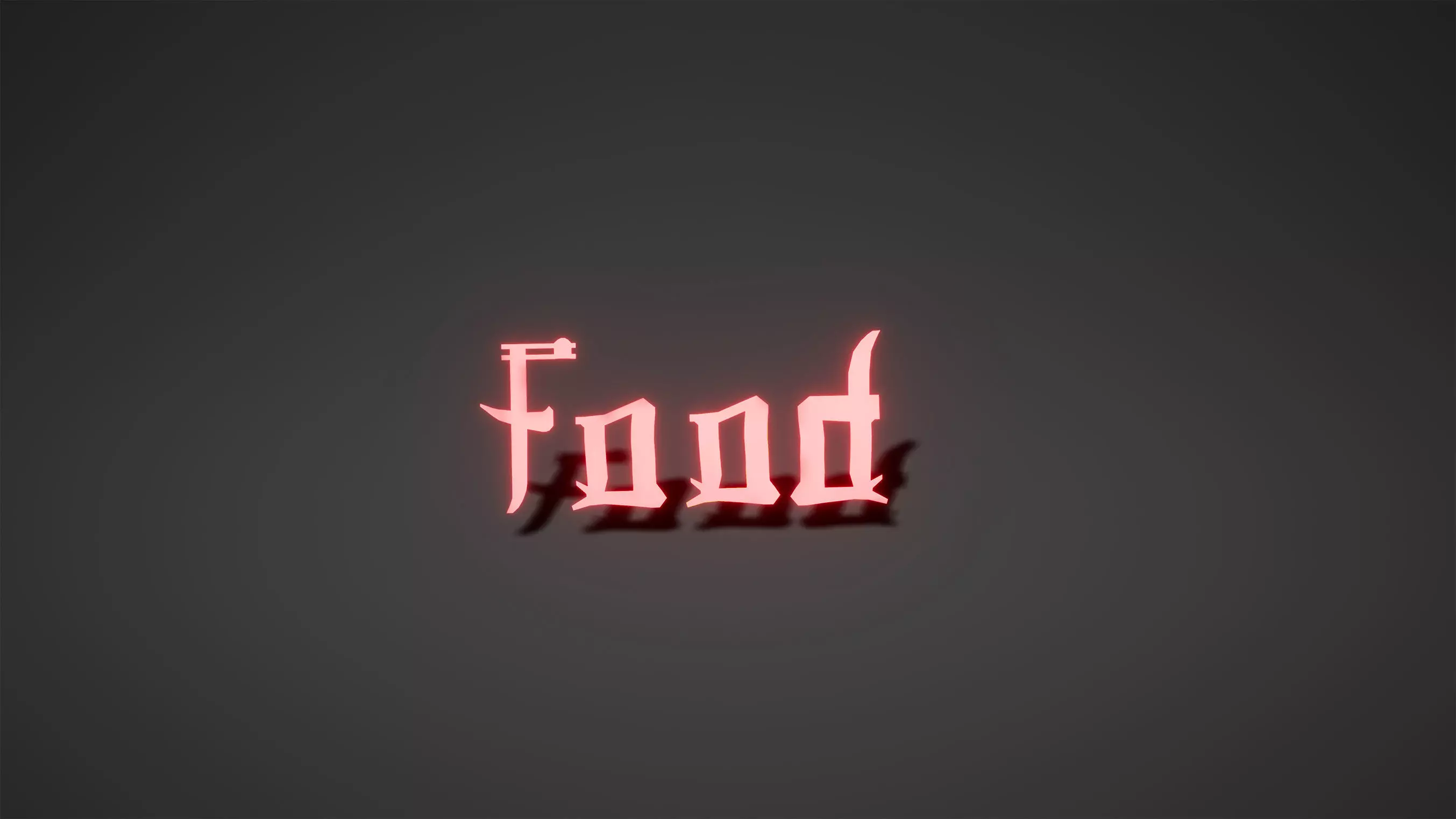 Food Neon Billboard Cyberpunk Game Ready Low-poly 3D model