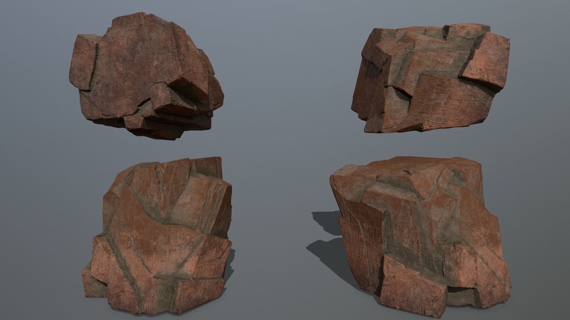 desert rocks  Low-poly 3D model_19