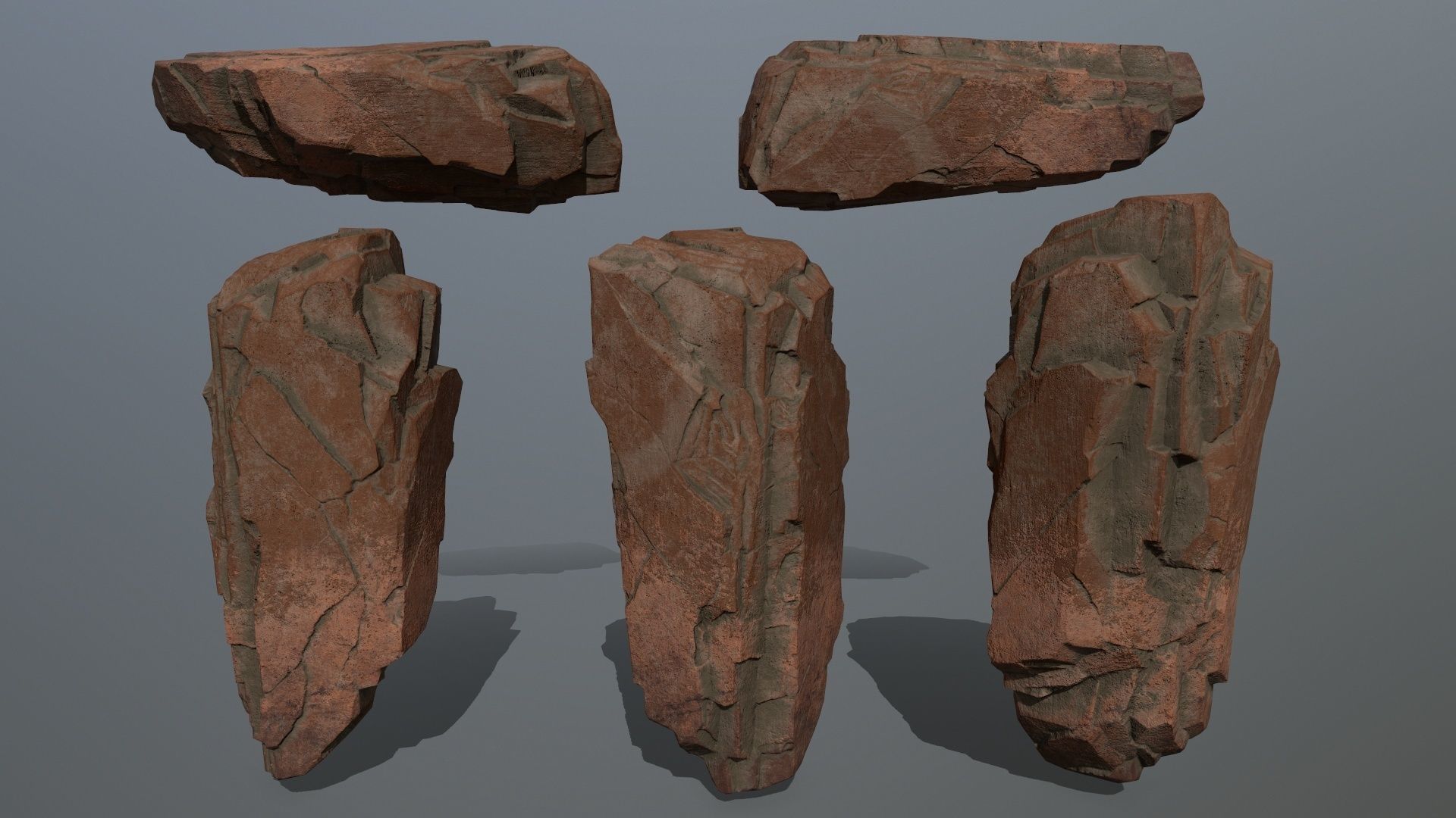 desert rocks  Low-poly 3D model_14