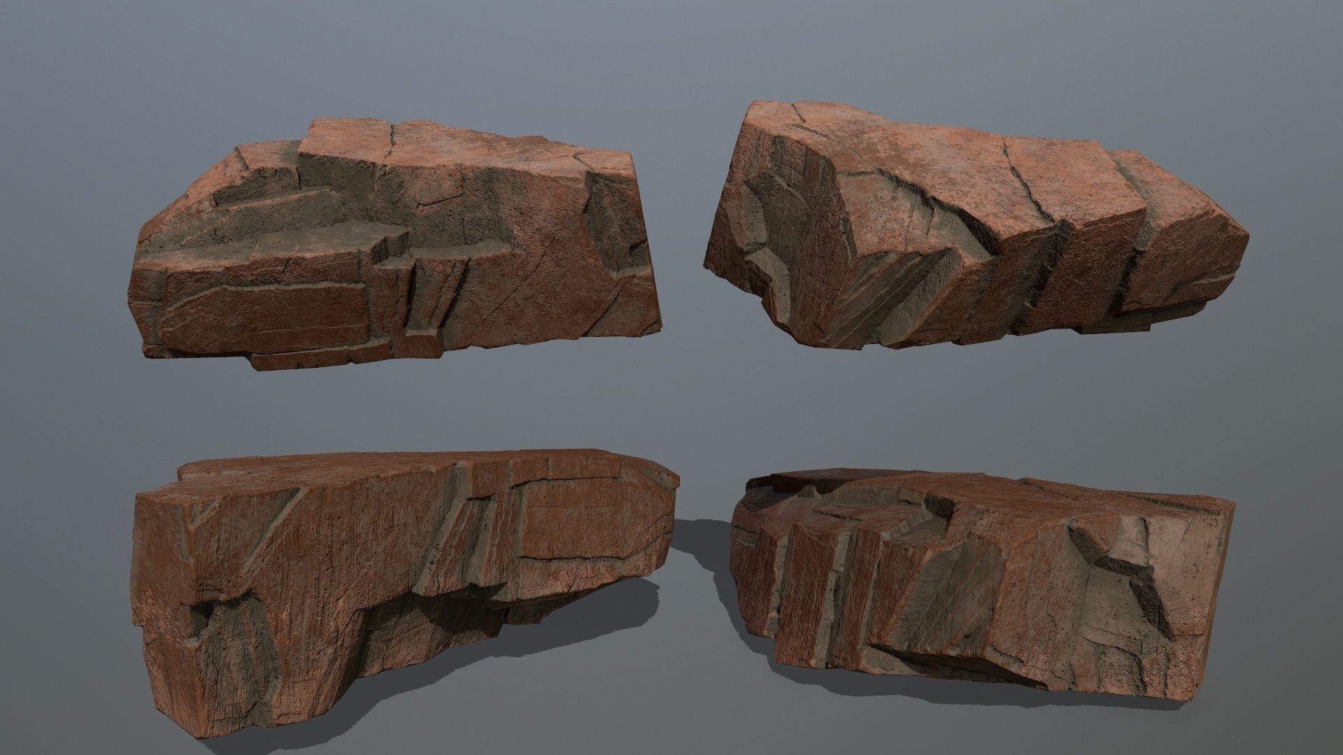 desert rocks  Low-poly 3D model_23