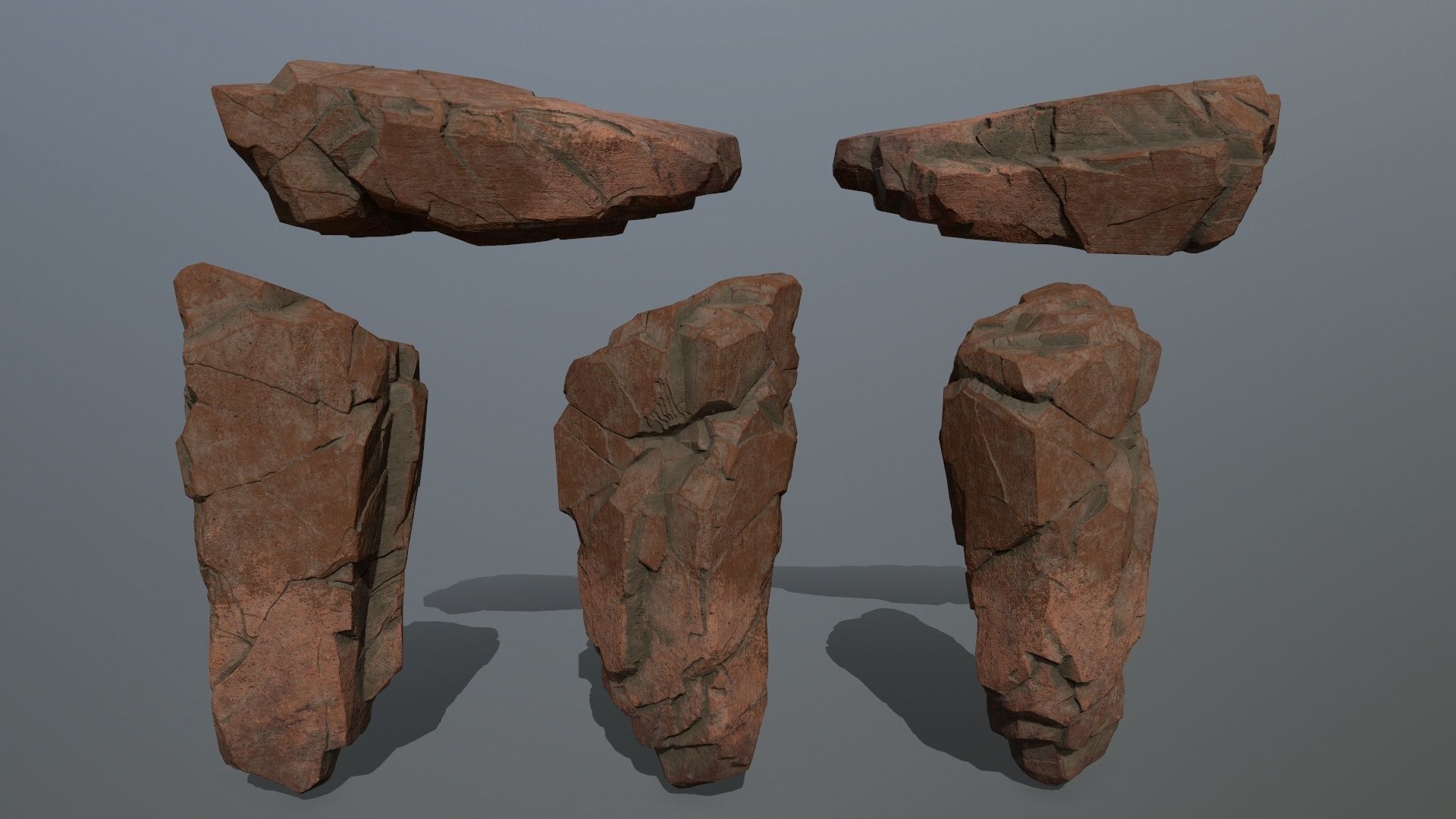 desert rocks  Low-poly 3D model_13
