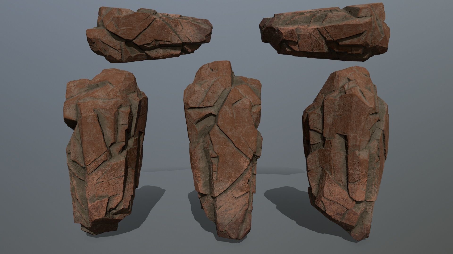desert rocks  Low-poly 3D model_15