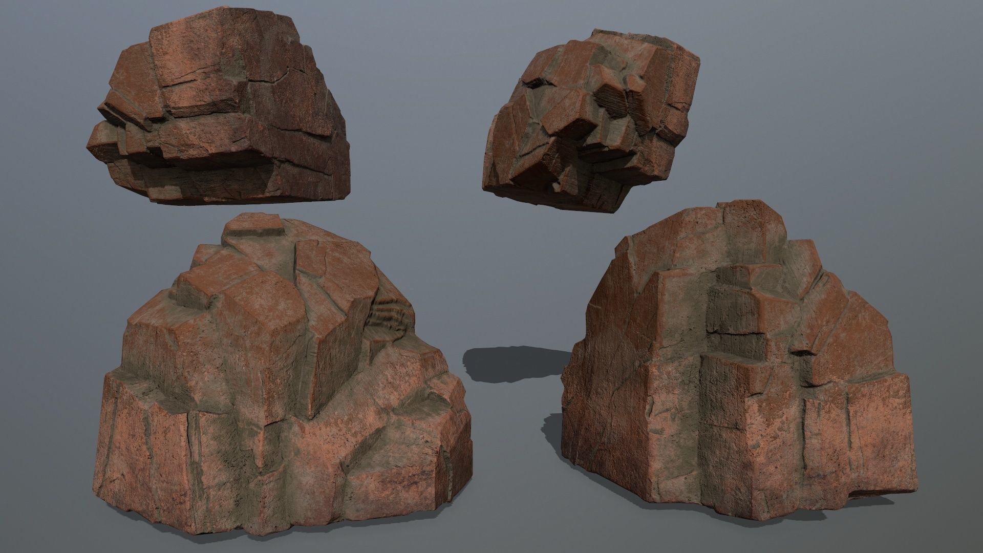 desert rocks  Low-poly 3D model_20