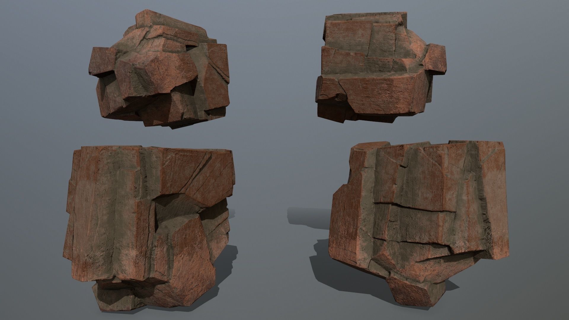 desert rocks  Low-poly 3D model_21