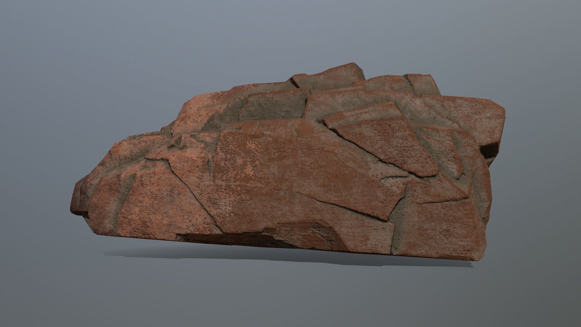 desert rocks  Low-poly 3D model_2