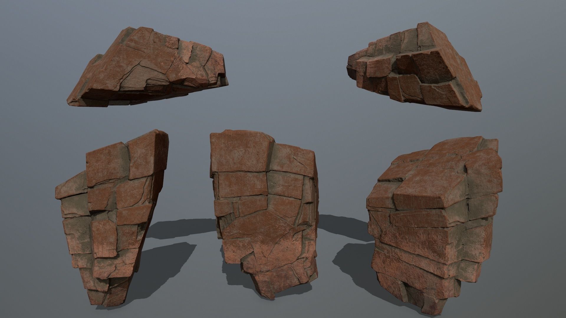 desert rocks  Low-poly 3D model_18