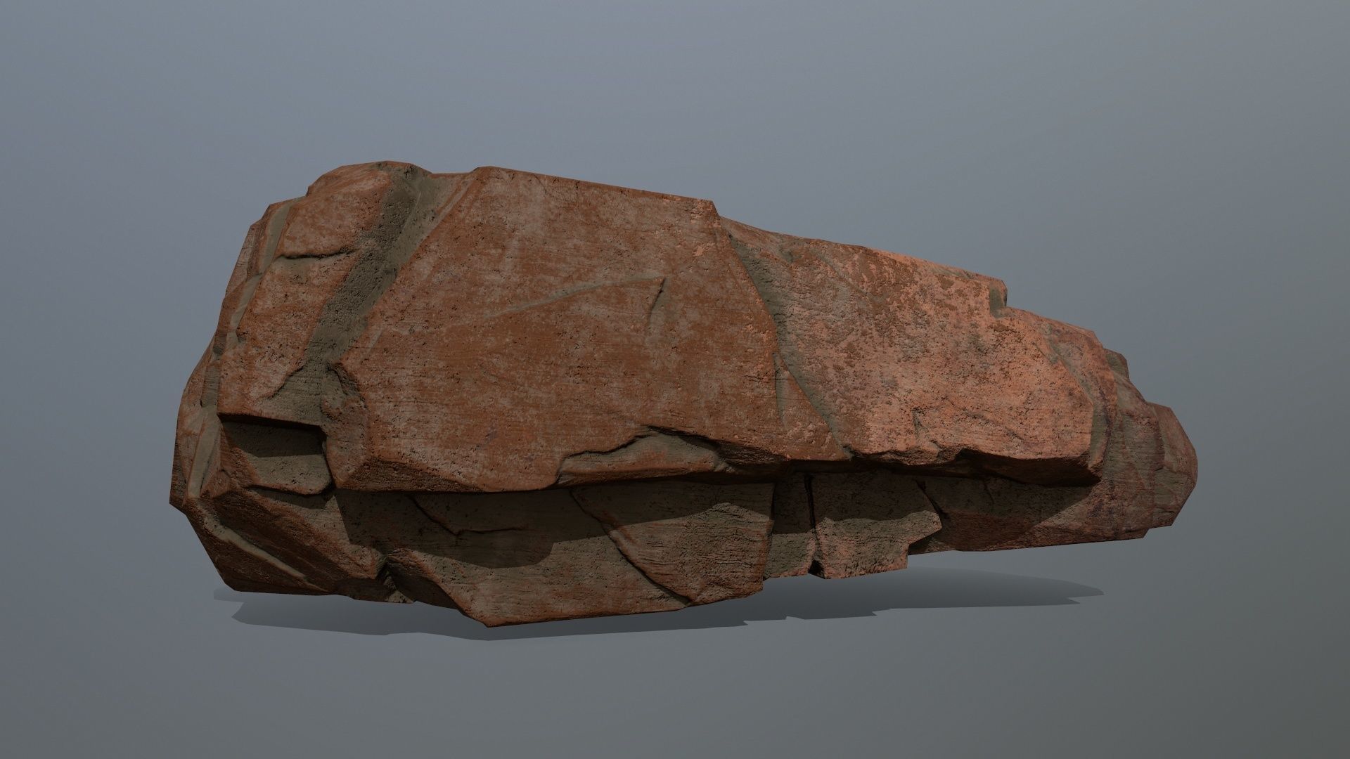 desert rocks  Low-poly 3D model_1