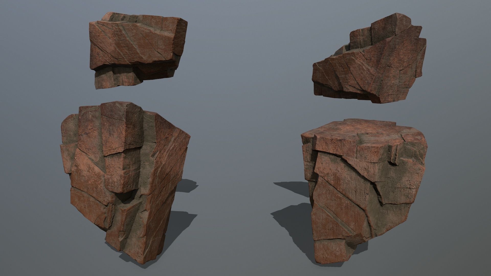 desert rocks  Low-poly 3D model_22