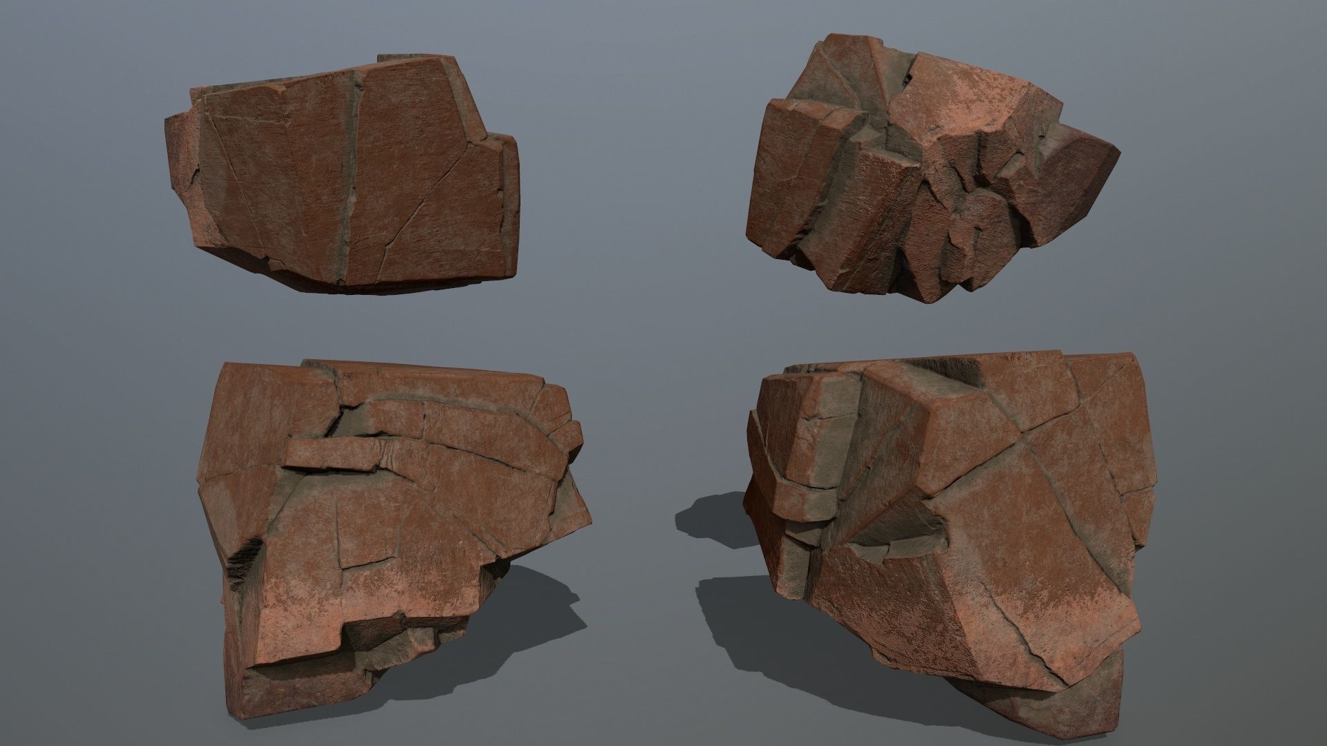desert rocks  Low-poly 3D model_17