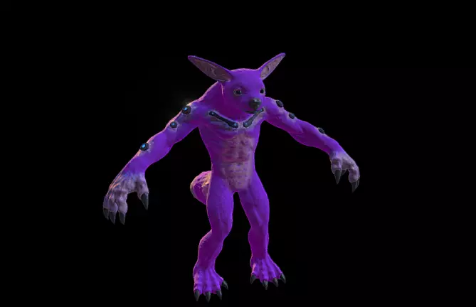 Gremlynx creature Low-poly 3D model