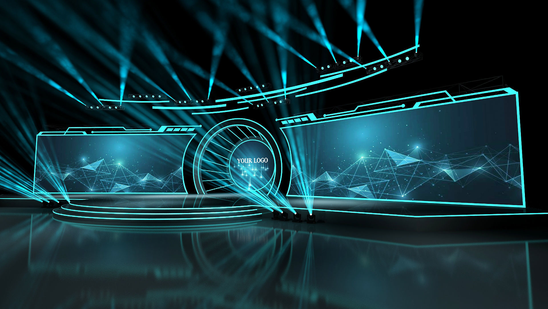 Event stage 02 design 3D model_2