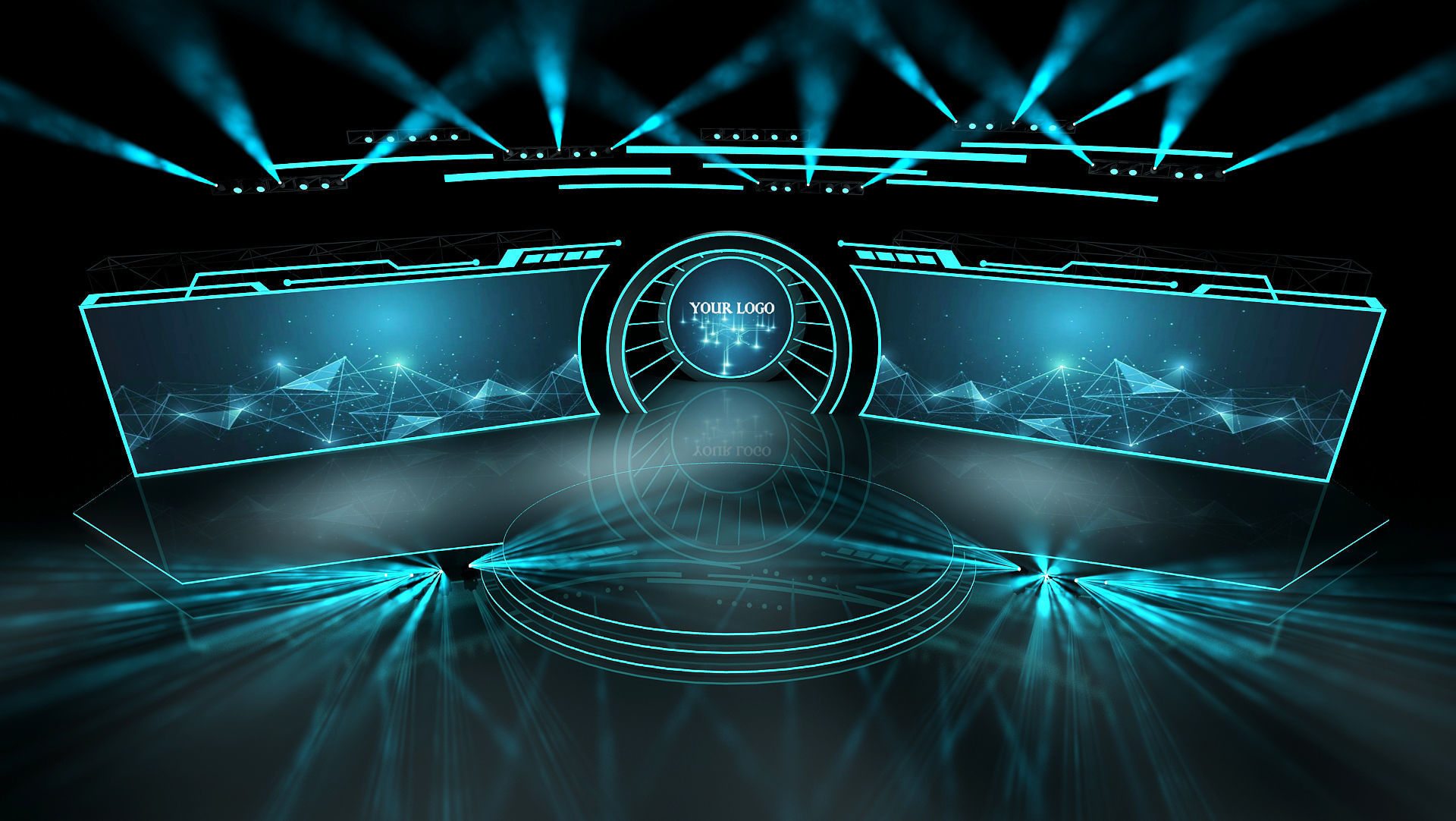 Event stage 02 design 3D model_4