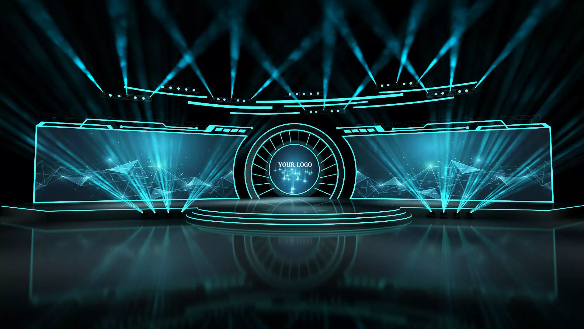 Event stage 02 design 3D model_0