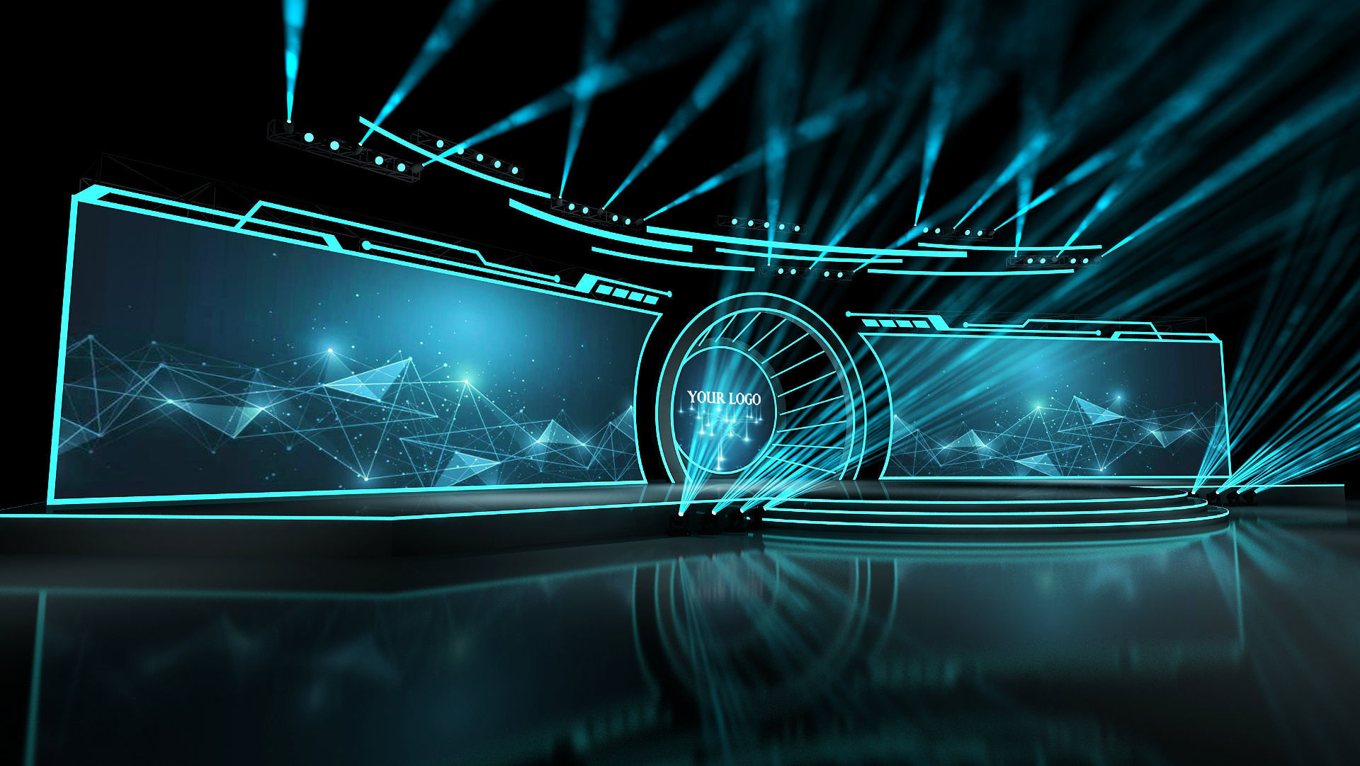 Event stage 02 design 3D model_1