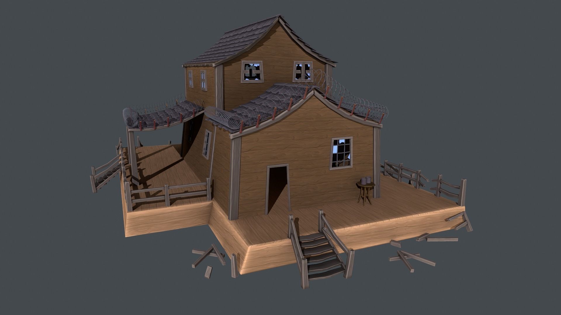 War Environment Whole Asset Set 3D model_29
