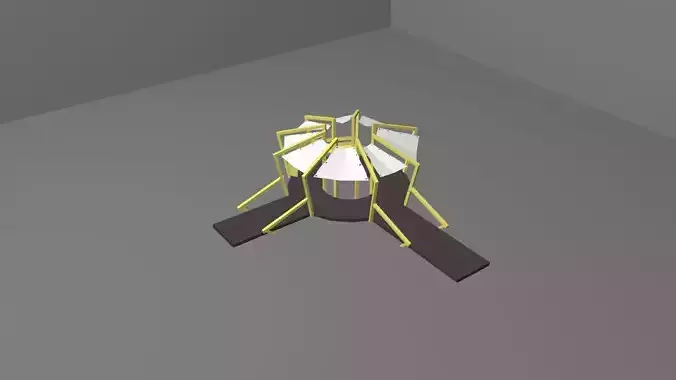 Modern wood Pavilion concept 3D model