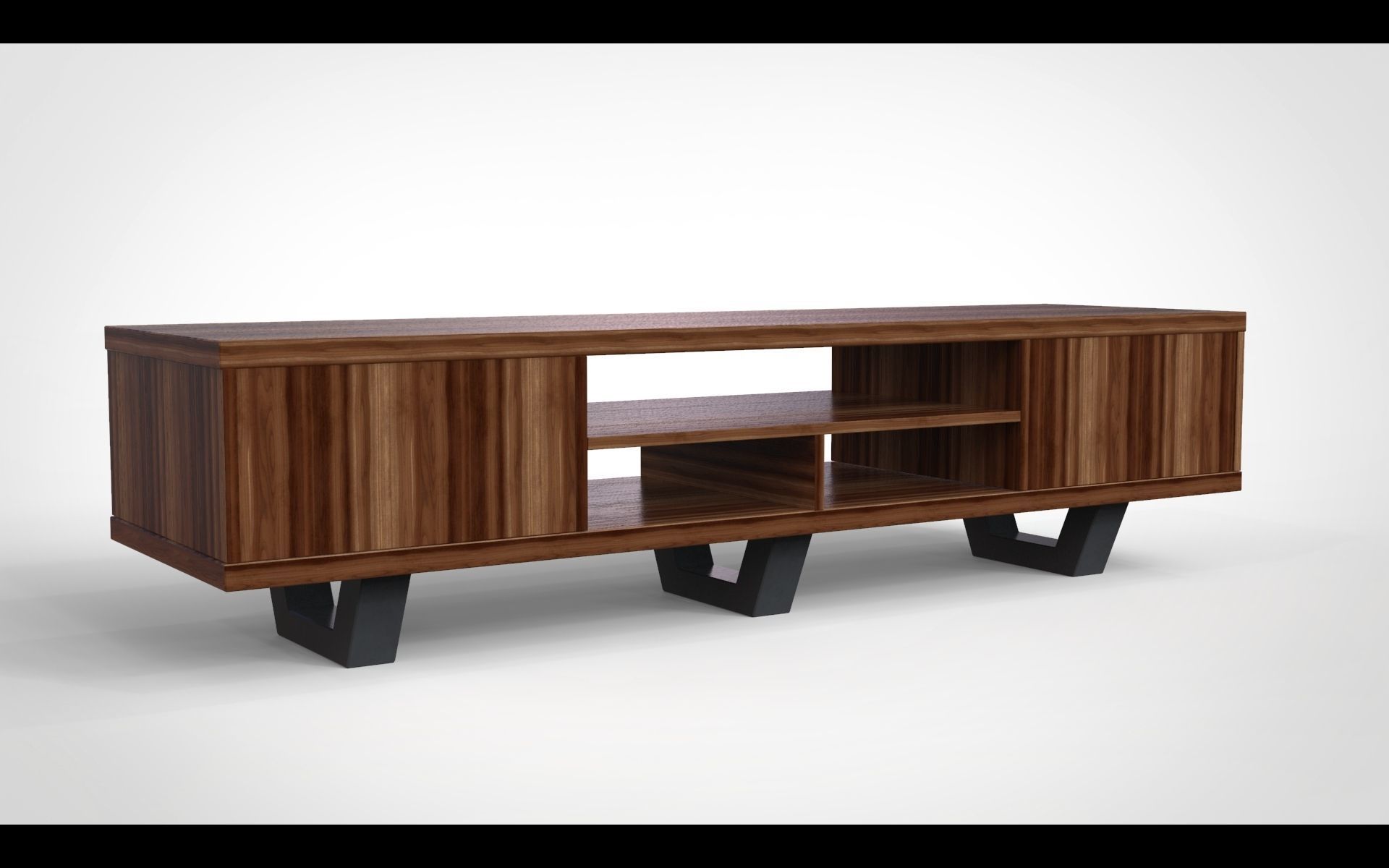 TV Stand Low-poly 3D model_2
