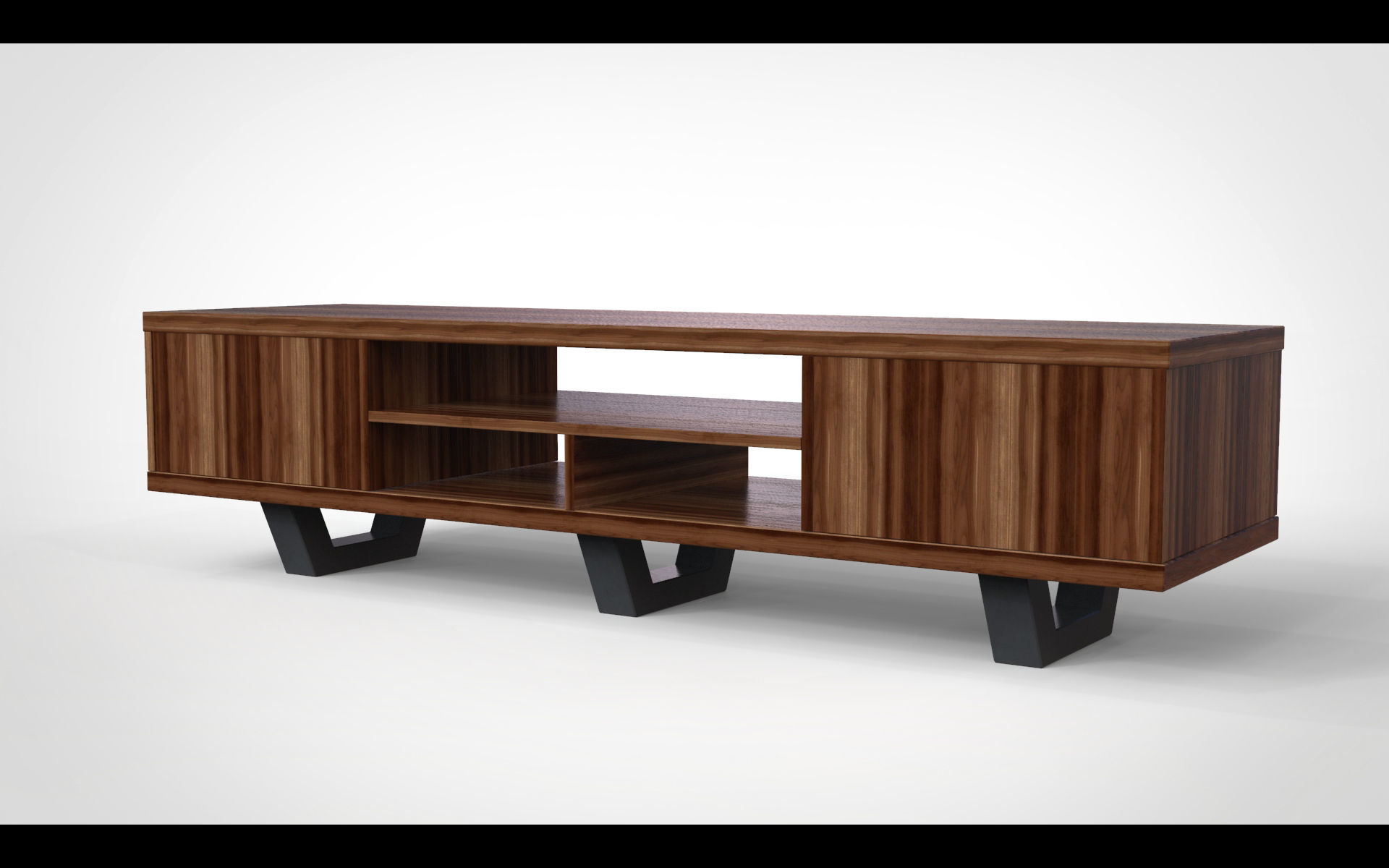 TV Stand Low-poly 3D model_3