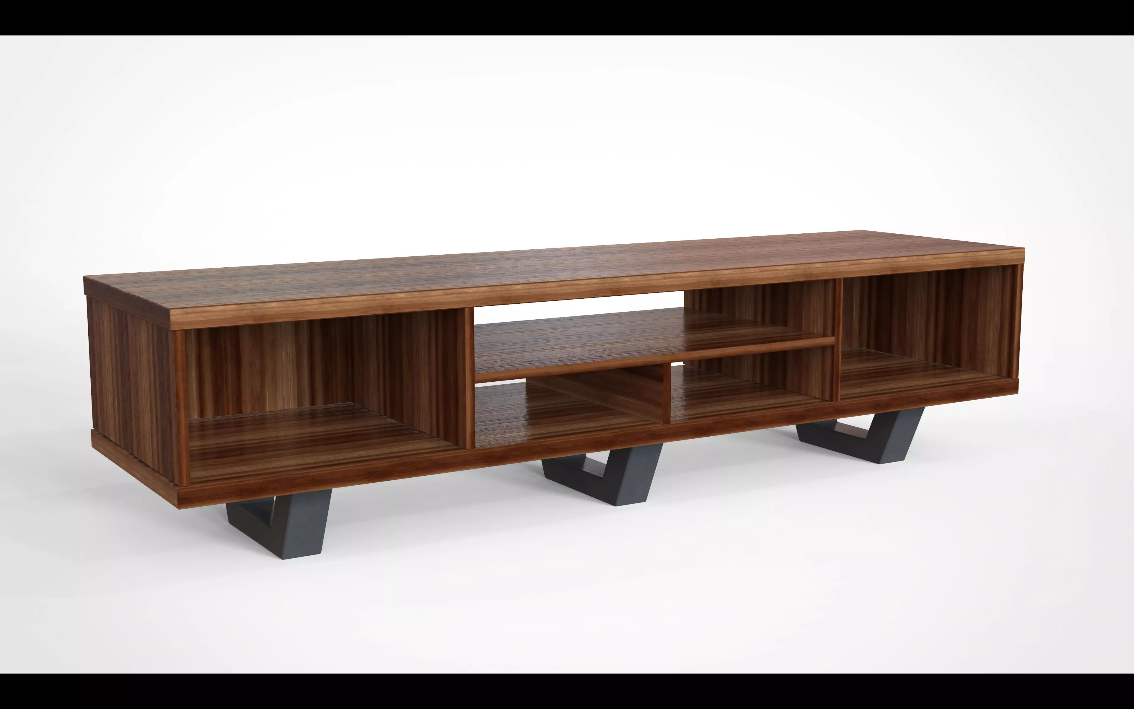 TV Stand Low-poly 3D model_0