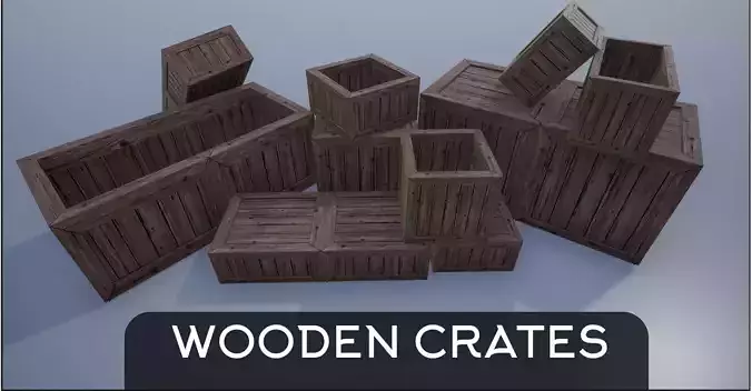 Wooden Crates Open and Closed