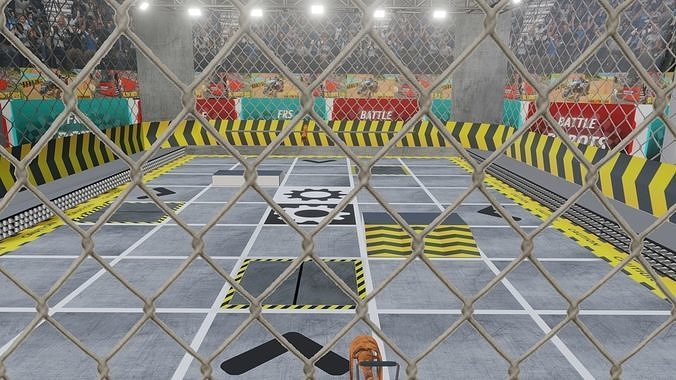 Robot Battle Arena Track 3D model  Low-poly 3D model