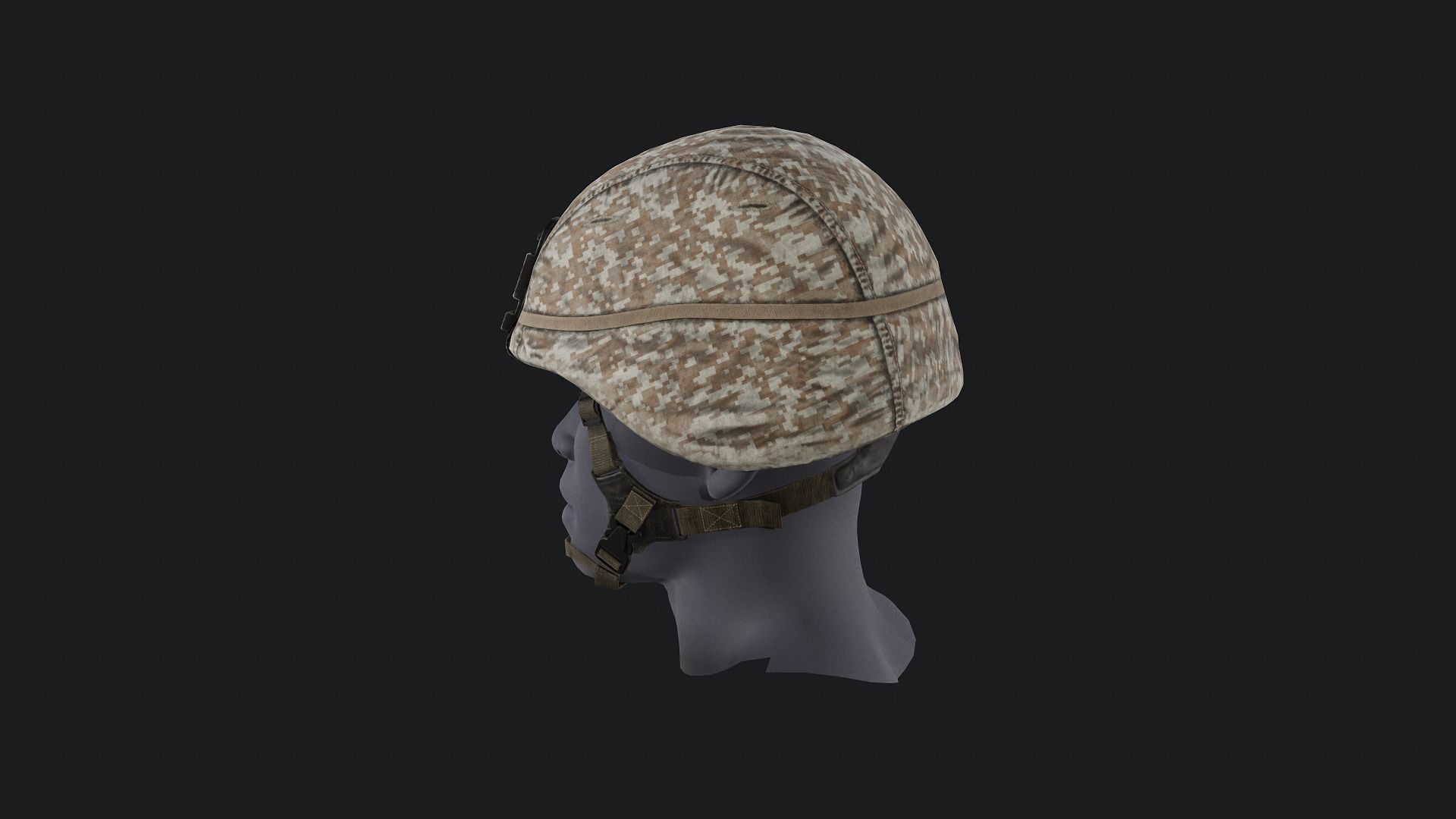 LightWeight helmet Low-poly 3D model_3
