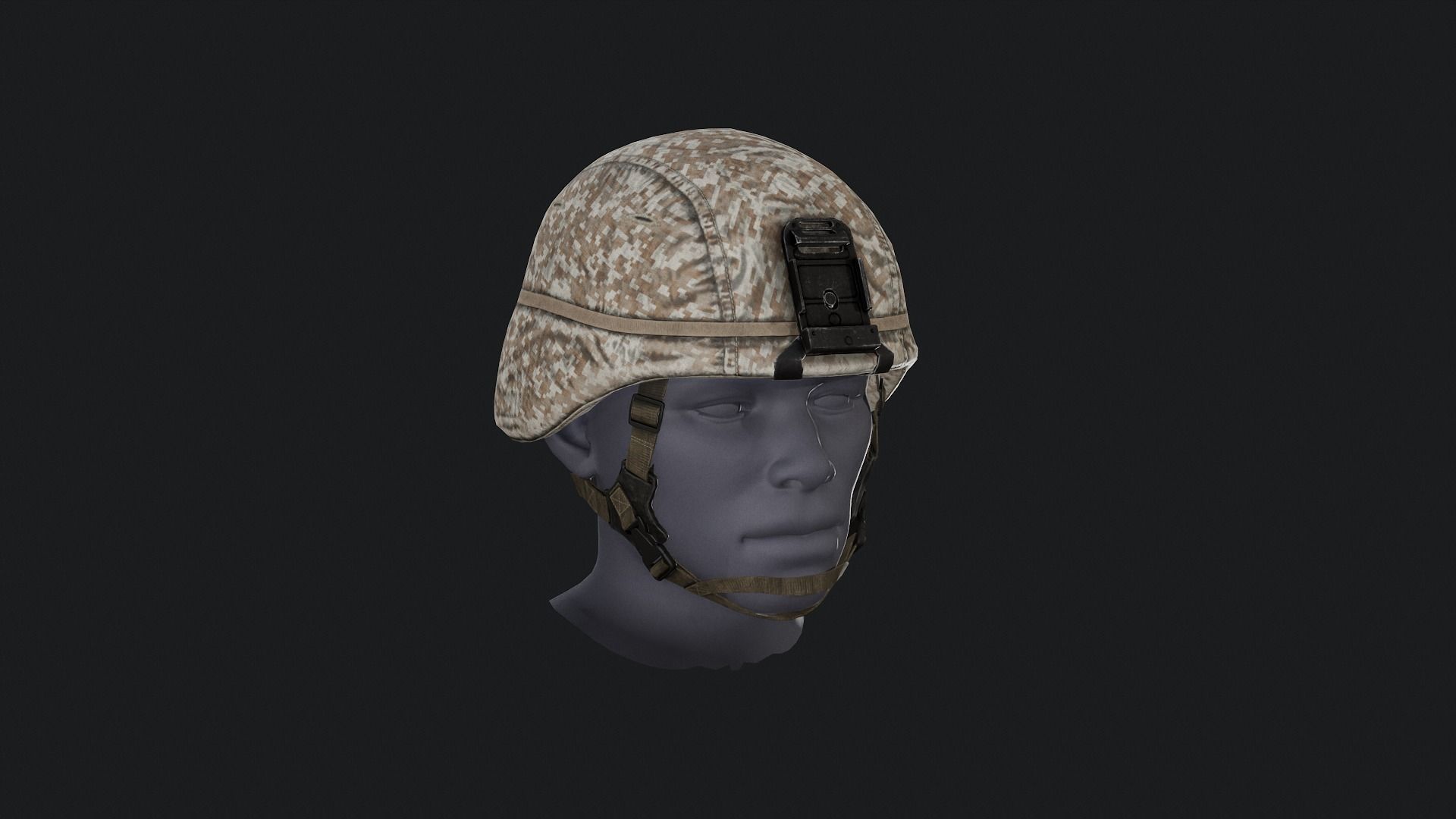 LightWeight helmet Low-poly 3D model_7