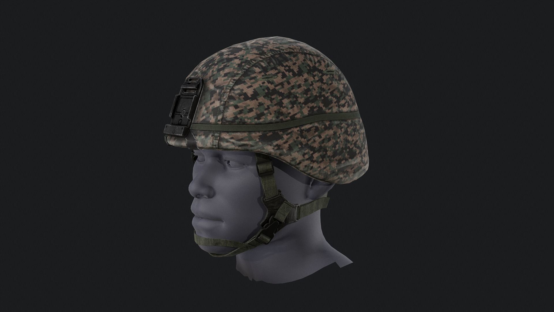 LightWeight helmet Low-poly 3D model_1
