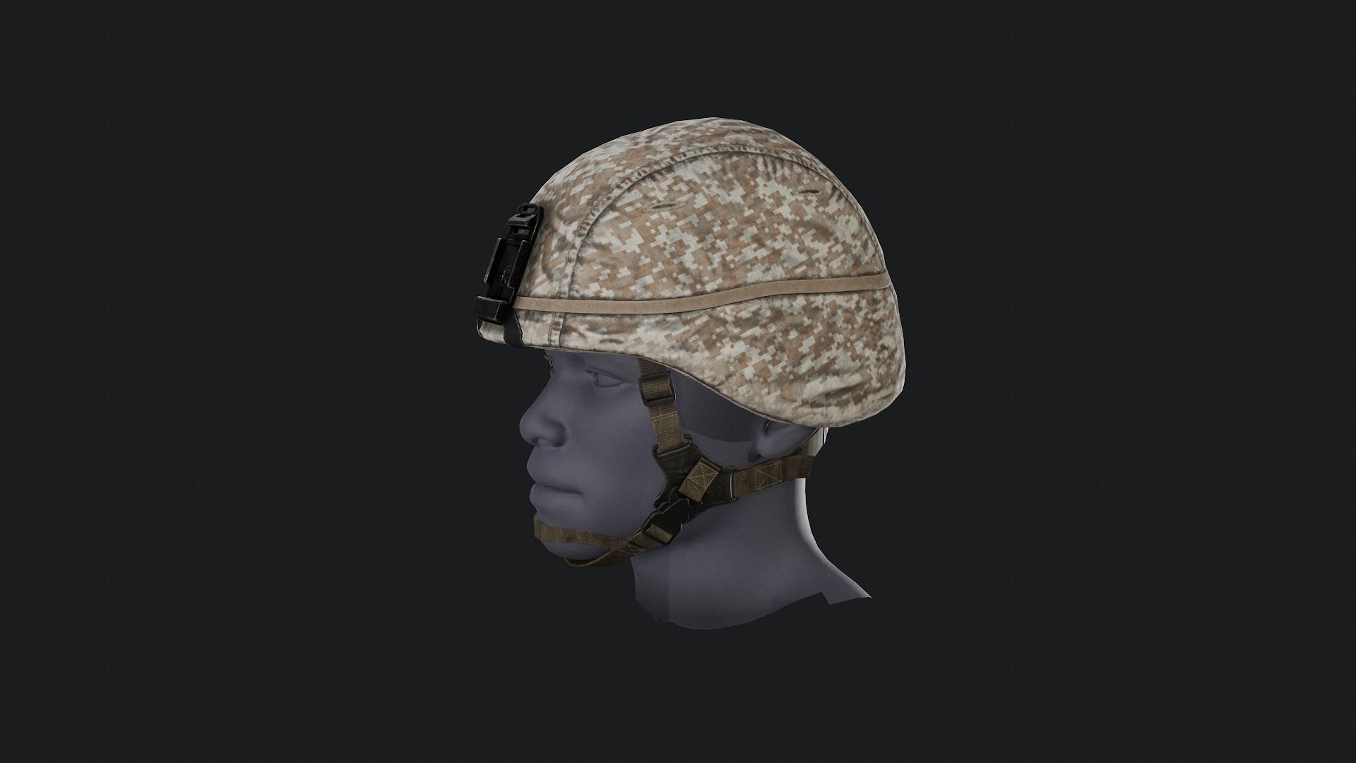 LightWeight helmet Low-poly 3D model_2