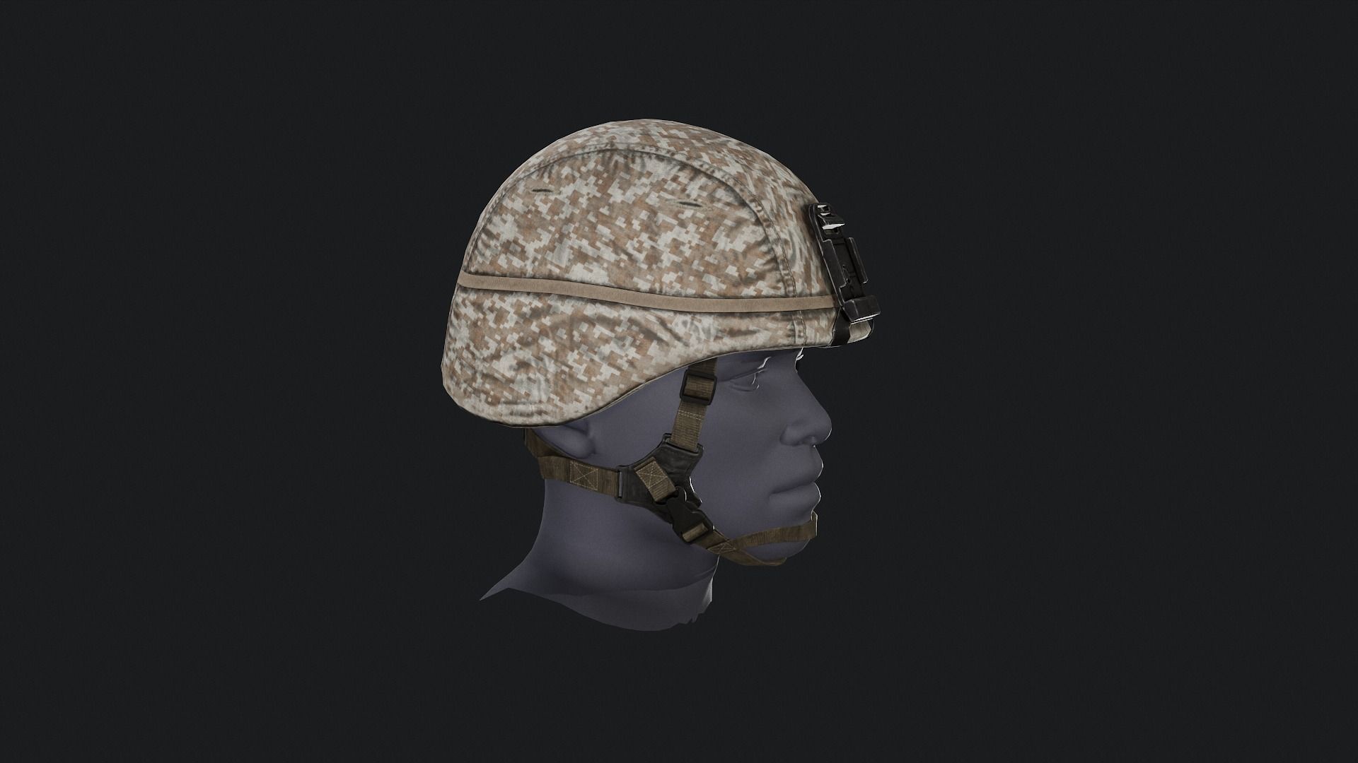 LightWeight helmet Low-poly 3D model_6