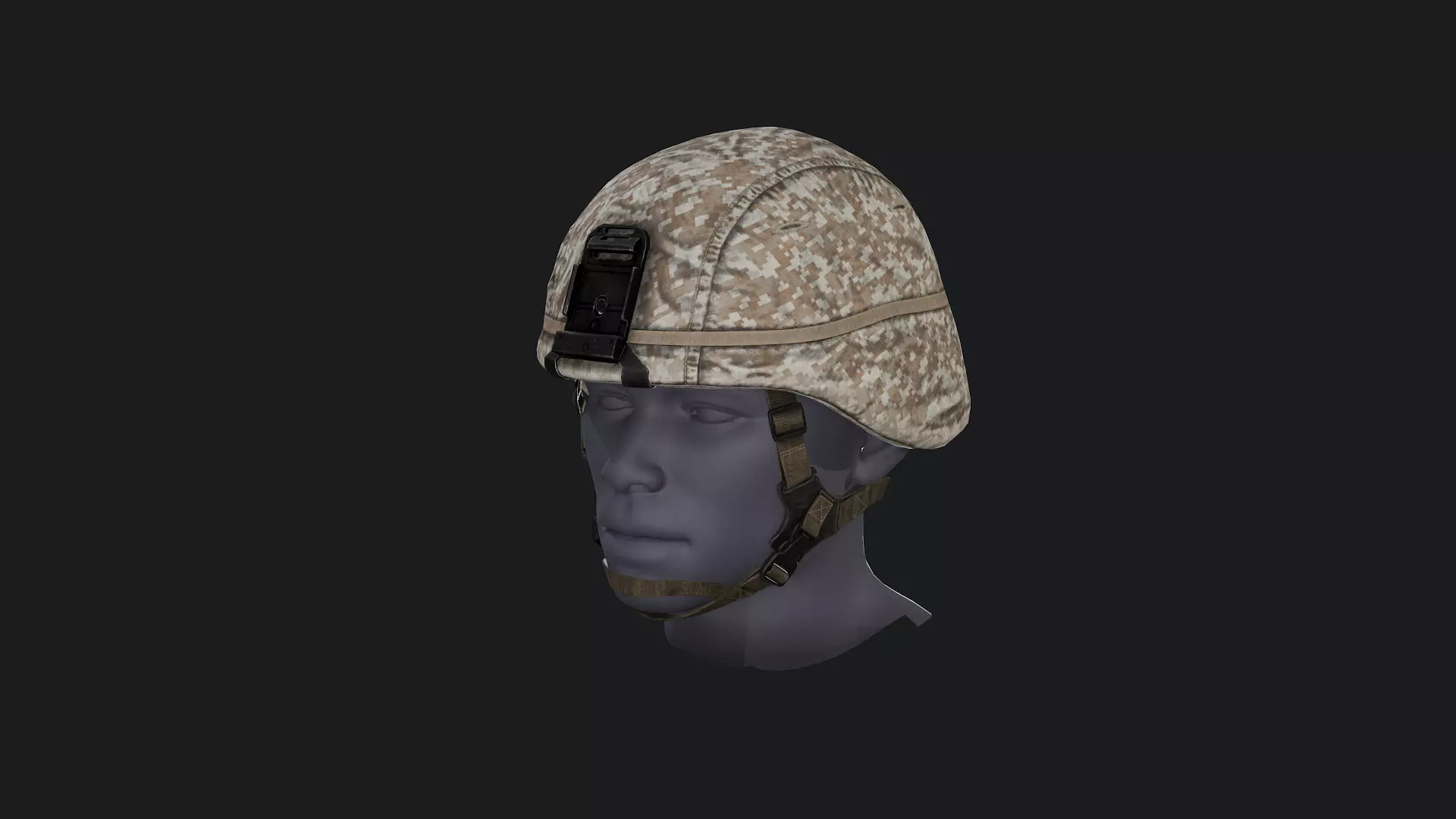 LightWeight helmet Low-poly 3D model_0