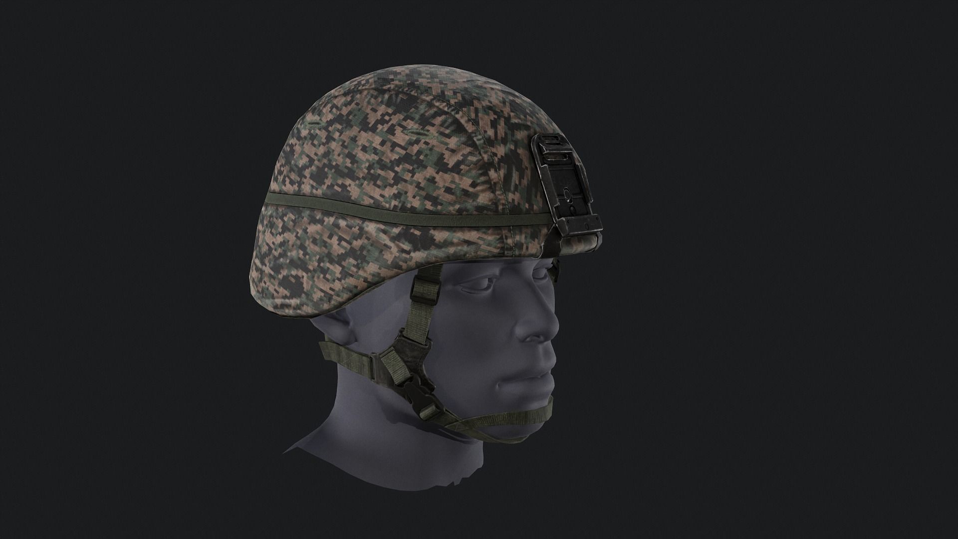 LightWeight helmet Low-poly 3D model_9
