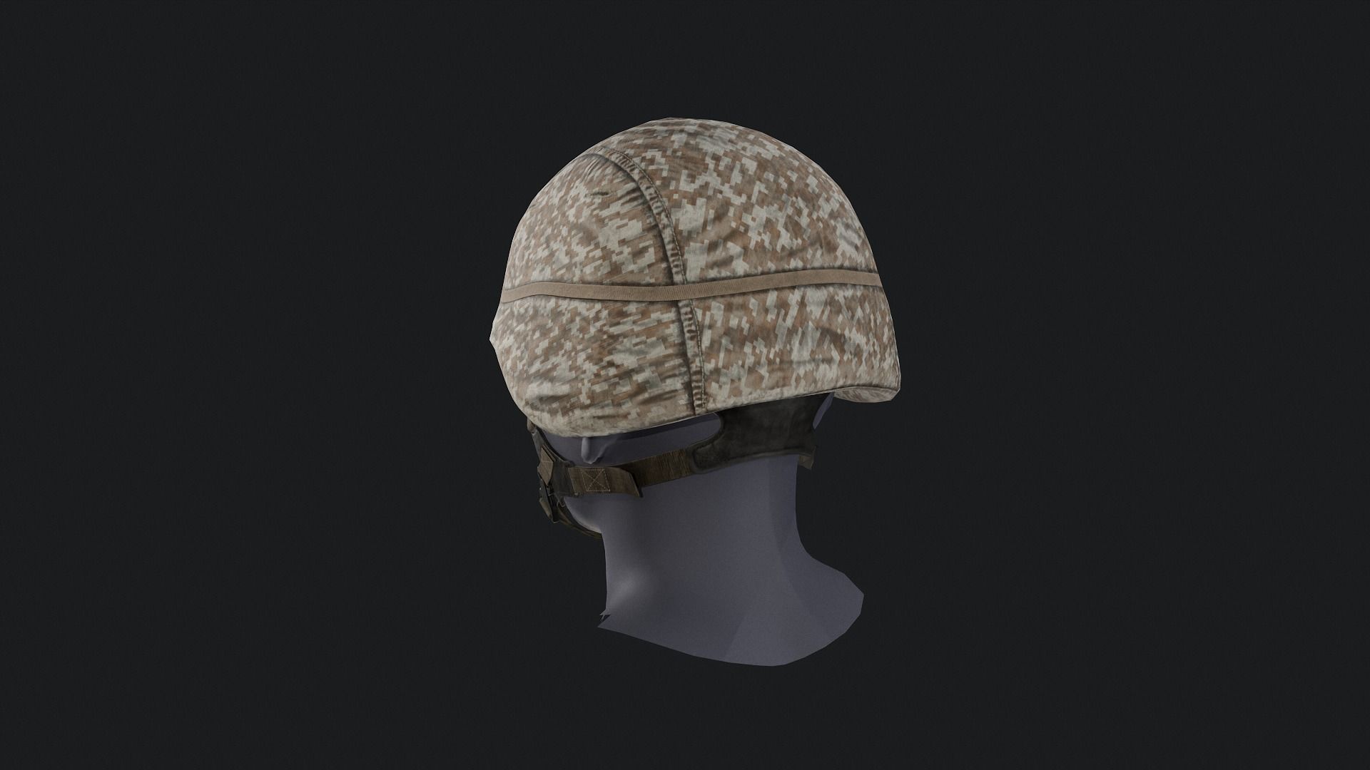 LightWeight helmet Low-poly 3D model_4