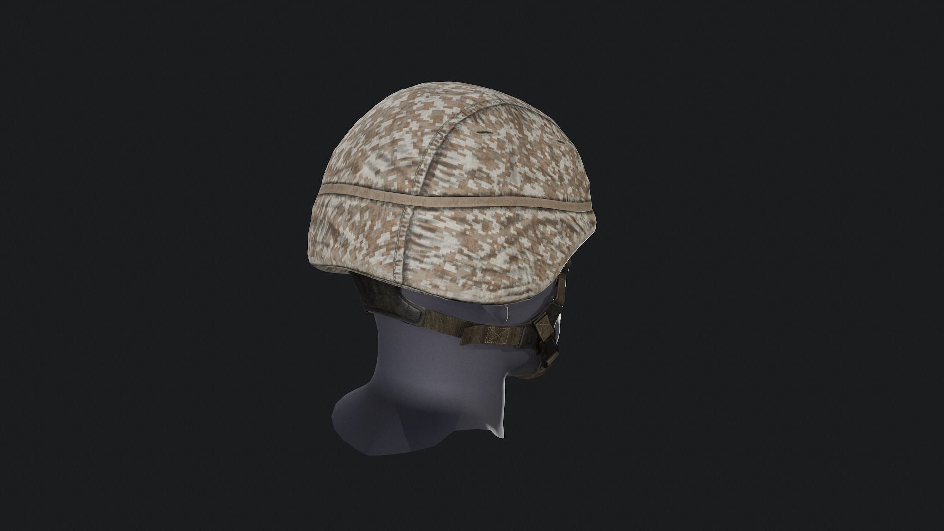 LightWeight helmet Low-poly 3D model_5