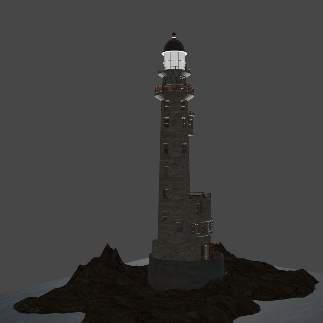 LIGHTHOUSE on island 3D model_3