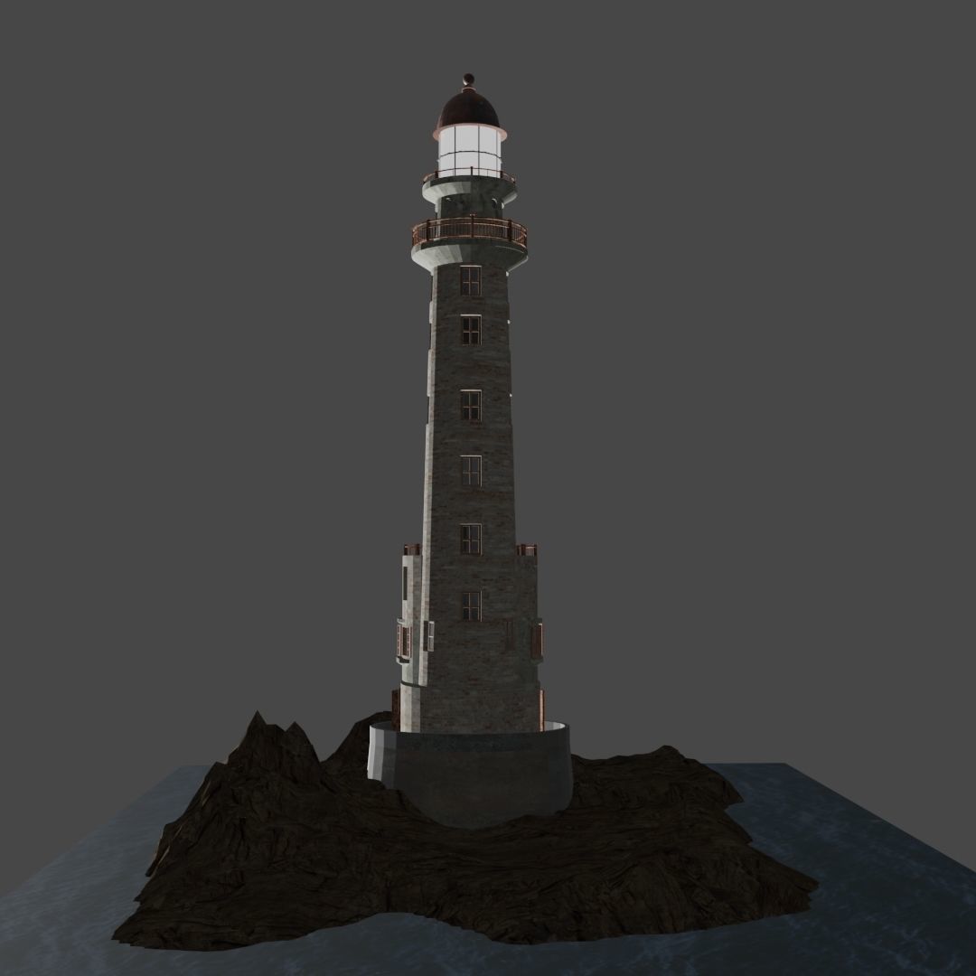 LIGHTHOUSE on island 3D model_4
