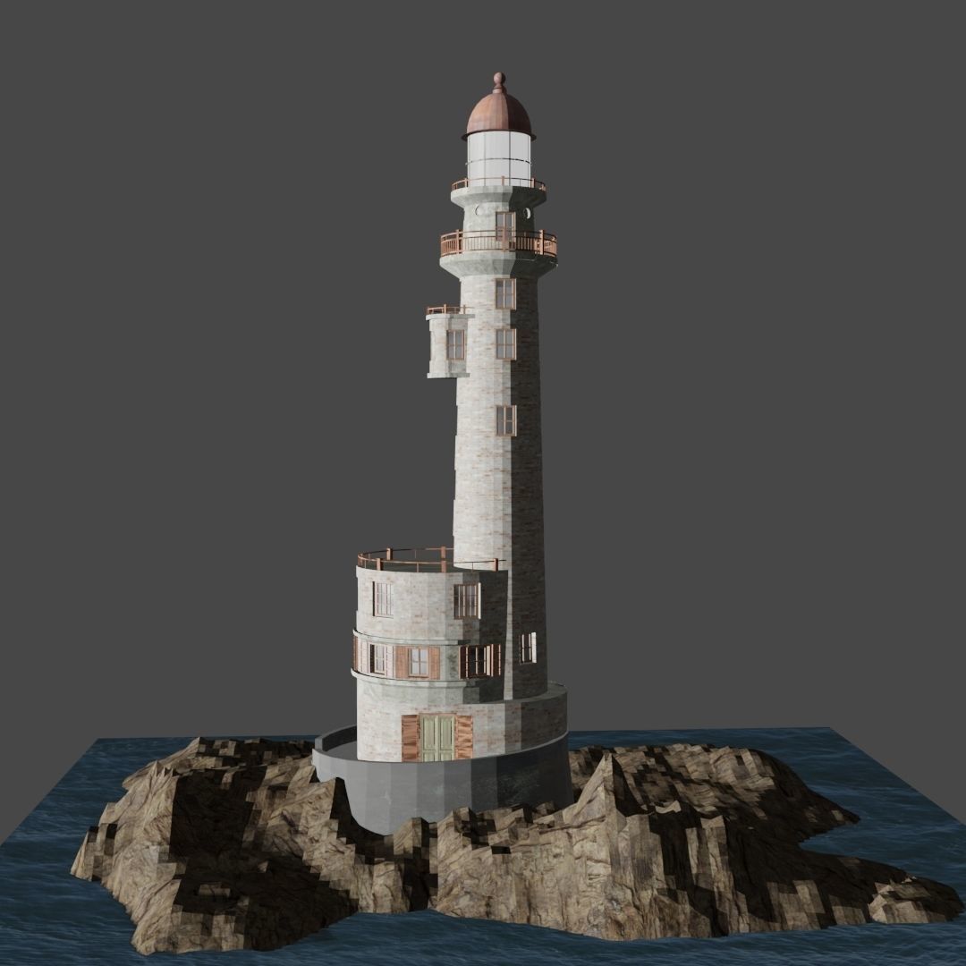 LIGHTHOUSE on island 3D model_6