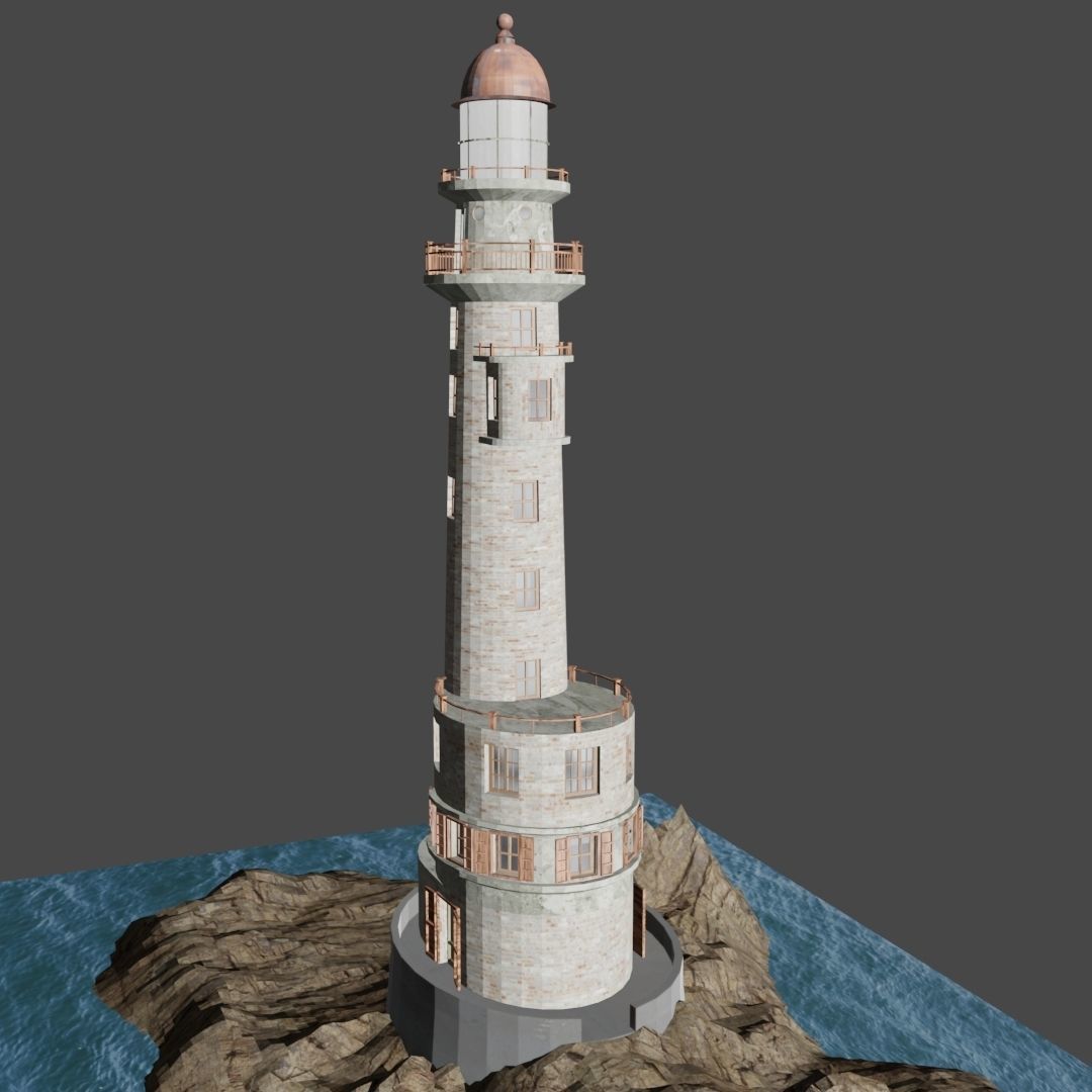 LIGHTHOUSE on island 3D model_1