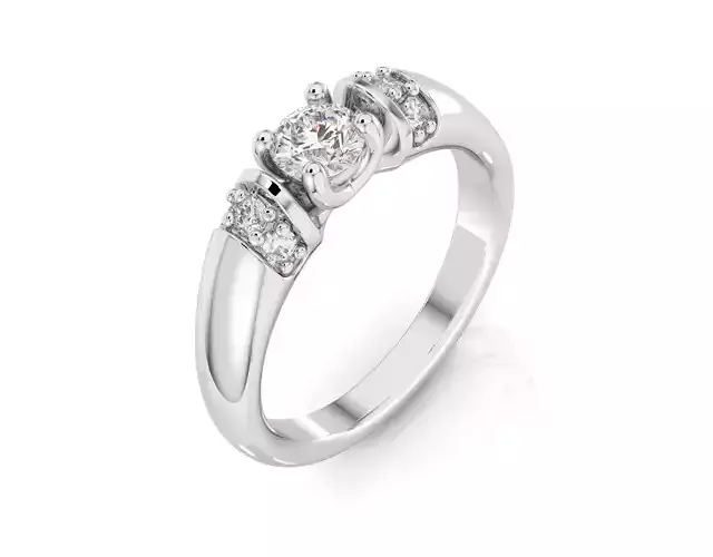 D-1793 diamond engagement ring gold