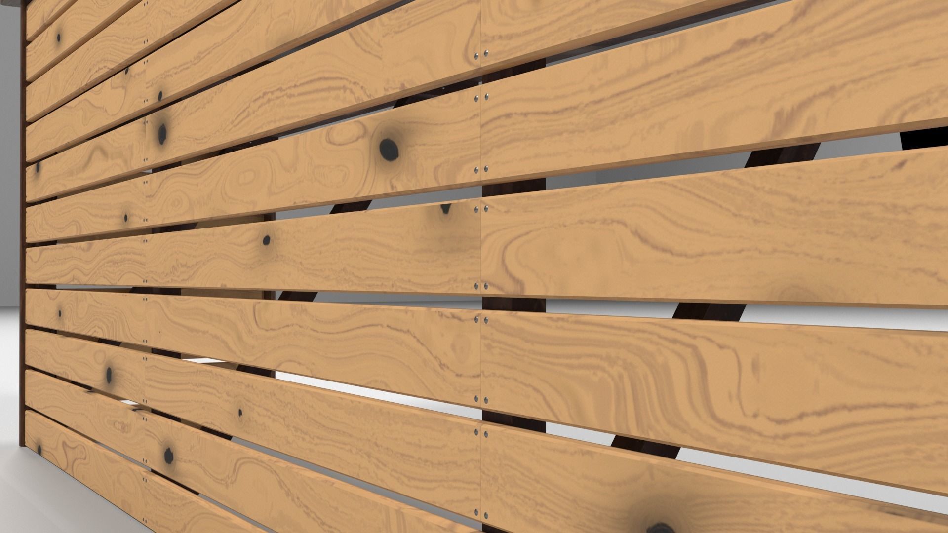 Wooden modern bar counter Low-poly 3D model_6