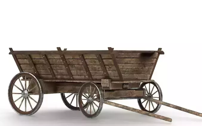 CARRIAGE old wooden wagon