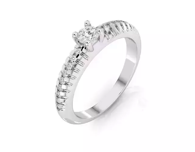 D-1835 diamond engagement ring gold