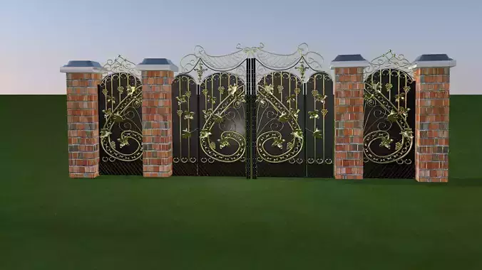 golden wrought iron gates