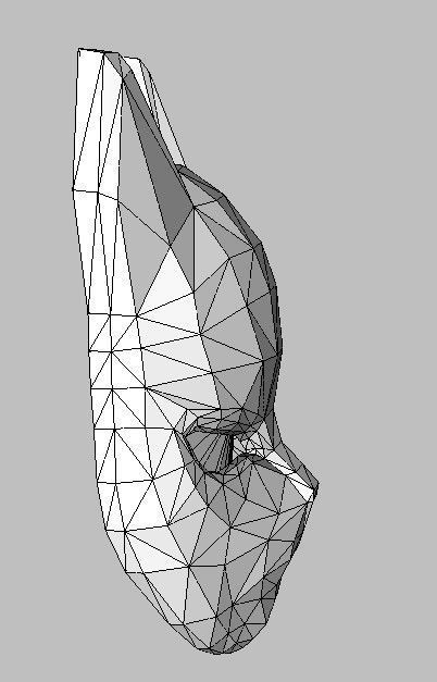 Cat Model mask with ornate design 3D model_5