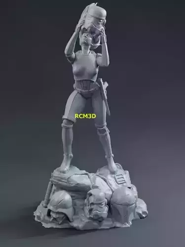 Lady Stormtrooper statue