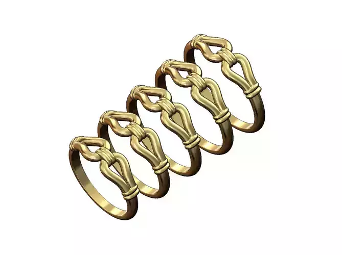 Double loop ring US size 5 to 11