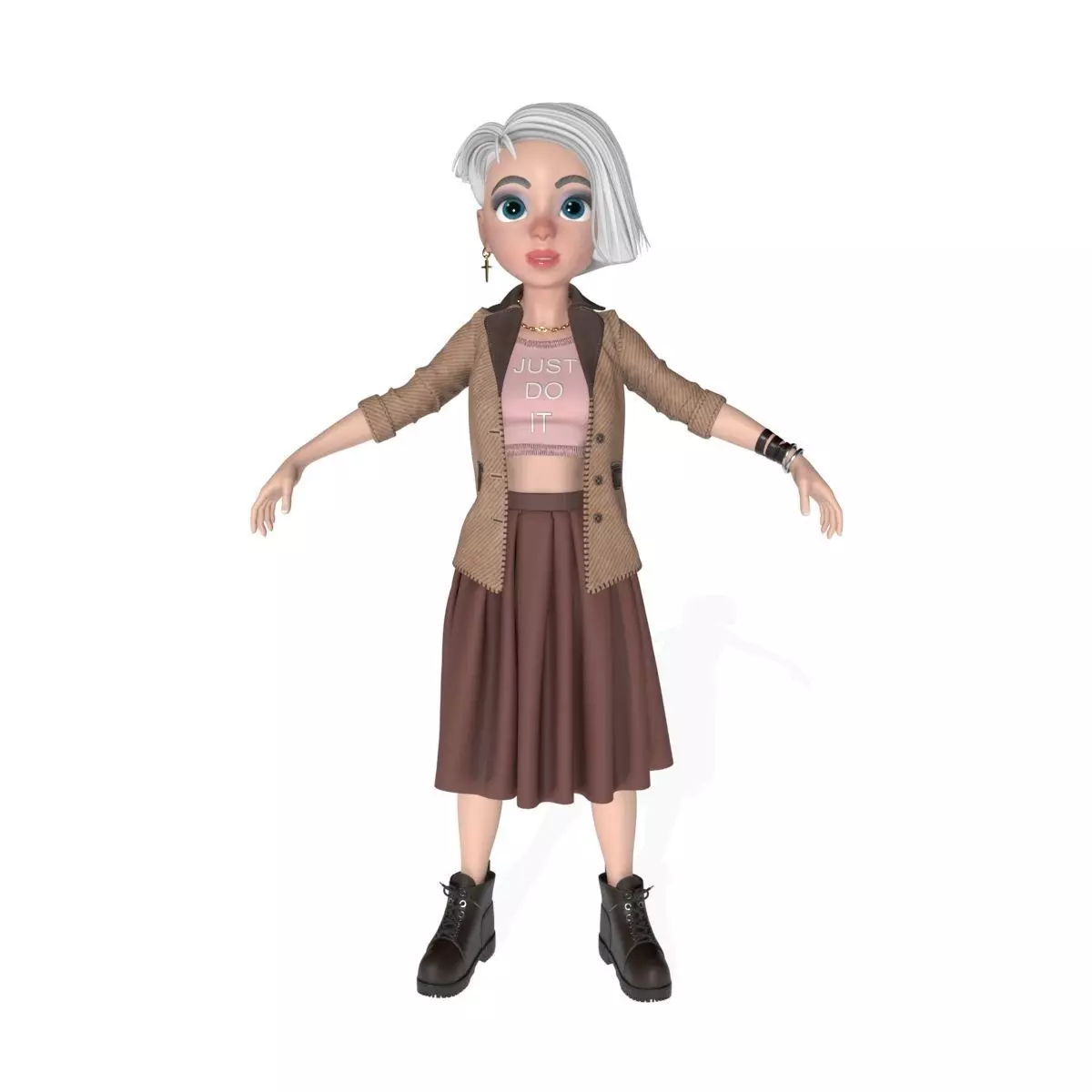 Cartoon woman 3D model