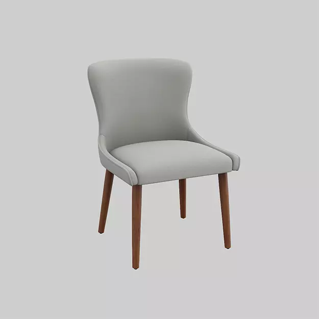 Zarah Dining Chair natural upholstered Low-poly 3D model