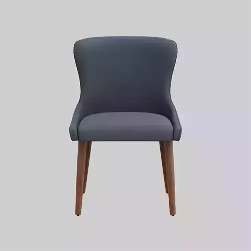 Zarah Dining Chair navy upholstered Low-poly 3D model