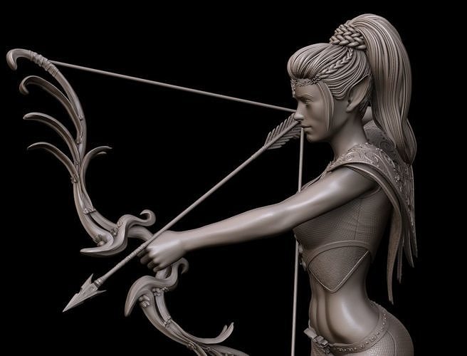 Female Elf Archer 3d Print And High Poly 3d Model 3d Printable Cgtrader Female Elf Archer 3d Print And High Poly 3d Model 3d Printable Cgtrader